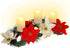 Hausse Christmas Poinsettia Centerpiece with 3 Flameless LED Candles, Chiristmas Candle Holders Advent Wreath, Xmas Tabletop Candleabrum for Home Holiday Party Table Mantel Display
