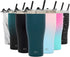 Simple Modern Tumbler with Clear Flip Lid and Straw | Reusable Insulated Water Bottle Stainless Steel Travel Mug | Slim Cruiser Collection | 32oz, Riptide