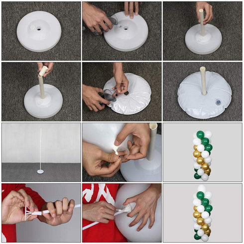 OurWarm Balloon Column Kit 63 Inch, Balloon Arch Kit Base Stand and Pole and Balloon Garland Kit 36pcs Balloon Rings, Balloon Tower Decorations for Wedding Birthday Baby Shower Graduation