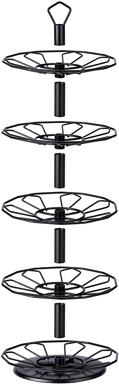 Flagship for Keurig Pod Holder K cup Carousel Coffee Pod Holder Stand Black Metal 5 Tier 35 Pods