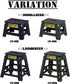 AZUMAYA 9" Height Folding Step Stool Black Size Small LFS-411BK
