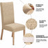 Dining Room Chair Covers Stretch Polyester Parsons Chair Slipcover Removable Washable Kitchen Chair Protector for Dining Room Hotel Set of 4 (Beige)
