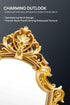 Decorative Wall Mirror of Gold Shield Shape, 16" L x 11" W