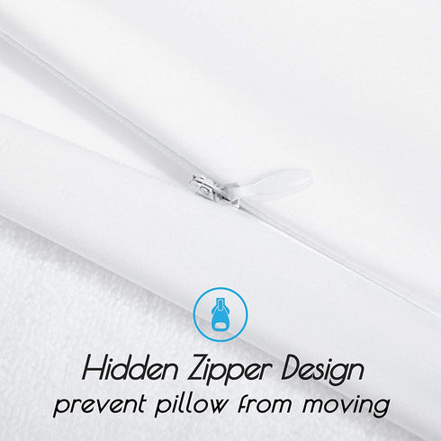 BEIJOEY 100% Mulberry Silk Pillowcase 2 Pack for Hair and Skin,19 Momme 600 Thread Count Natural Silk Pillow Cover Set of 2,with Hidden Zipper,Soft Breathable Smooth (White, Standard 20''x26'')