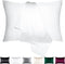 BEIJOEY 100% Mulberry Silk Pillowcase 2 Pack for Hair and Skin,19 Momme 600 Thread Count Natural Silk Pillow Cover Set of 2,with Hidden Zipper,Soft Breathable Smooth (White, Standard 20''x26'')
