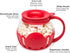 Ecolution Patented Microwave Micro-Pop Popcorn Popper, Borosilicate Glass, 3-in-1 Lid, Dishwasher Safe, BPA Free, 1.5 Quart Snack Size, Red.