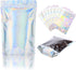 100 PCS Holographic Mylar Bags Stand Up Resealable Mylar Bags 6x9 inch by NPLUX