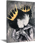 Black Love Wall Art Abstract King and Queen Crown Wall Art Decor Painting African American Couple Wall Art for Bedroom Decor Canvas on Wall Art African Couple Canvas Poster 16x24inch?No Frame ?