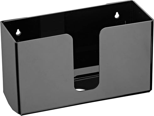 Alpine Industries Acrylic Wall-Mounted Paper Towel Dispenser - Single or Multiple Towel Retrieval - Bi Fold and C Fold (Black)