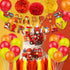 Fire Truck Party Supplies - Fireman Happy Birthday Banner, Paper Pom Pom Tissue Tassels, Firefighter Birthday Balloon