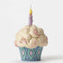 Enesco (4052066) Jim Shore Heartwood Creek Mini Birthday Cupcake Stone Resin Figurine, 3.75", Multicolor