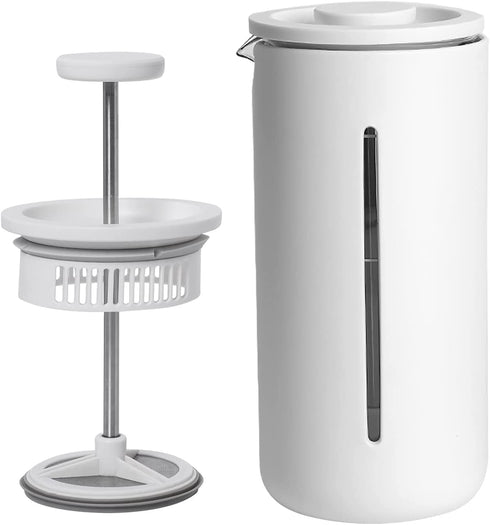 TIMEMORE French Press Coffee & Tea Maker 15oz(450ml), Heat Resistant Thickened Borosilicate Glass Coffee Press with 1 Filter Screen and Stainless Steel Stand, Durable Rust-Free Easy Clean, BPA Free