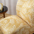 Armless Accent Chair Cover, Stretch Armless Chair Slipcover Spandex Armless Chair Covers Slipper Chair Slipcover Furniture Protector Covers for Living Room Bedroom(Jacquard, Yellow Leaves)