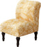 Armless Accent Chair Cover, Stretch Armless Chair Slipcover Spandex Armless Chair Covers Slipper Chair Slipcover Furniture Protector Covers for Living Room Bedroom(Jacquard, Yellow Leaves)