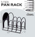 Heavy Duty Pan Organizer, 5 Tier Rack - Holds up to 50 LB - For Cast Iron Skillets, Griddles and Shallow Pots - Durable Steel Construction - Space Saving Kitchen Cabinet Storage - No Assembly Required