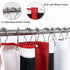 DESIHOM Red Geometric Shower Curtain with 12 Rust-Resistant Metal Glide Shower Hooks, Black/Red Modern Shower Curtain Polyester Fabric-72" x 72"