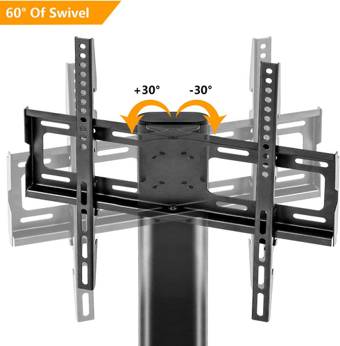 Universal Tabletop TV Stand Base with Swivel Mount for 27 32 37 40 43 46 50 55 inch LCD LED Plasma Flat Screens, Height Adjustable TV Base Replacement,Tempered Glass Base,Holds up to 88lbs