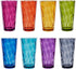 US Acrylic Optix 20-ounce Plastic Tumblers | set of 8 in Jewel Tone Colors