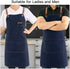 RockyToy Chef Apron with Cross Back Straps for Men Women, Cotton Canvas Apron for Artists Painting, Kitchen Cooking
