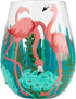 Enesco Lolita Wine Glass Fancy Flamingo
