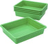 Storex 62520U05C Storage Tray, Letter Size, 5-Pack, 10 x 13 x 3 Inches, Green,Flat Tray