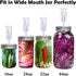 Fermentation Lids, 6 Set Fermentation Kit for Wide Mouth Jars, 6 Stainless Steel Fermenting Lids with 24 Silicone Grommets, 6 Airlocks, 6 Silicone Rings(Jars Not Included)