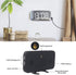 WulaWindy Digital Alarm Clock, Large LED Display, with USB Charger, Snooze Function Dim Mode Wall Hanging Beside Desk Clock for Bedroom (Black)