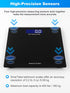 Weight Scale, SmarTake Precision Digital Body Bathroom Scale with Step-On Technology, 6mm Tempered Glass Easy Read Backlit LCD Display, Body Tape Measure Included, 400 Pounds, Black