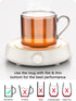 JEEMOO Mug Warmer, Electric Coffee Warmer for Desk/Home Use, Stepless Temperature Regulation (131„‰-150„‰), Candle Warmer Plate, 8-Hour Auto Shut Off (Ivory)
