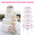 Aufind 45 PCS Plastic Cake Dowel Rods Set, 20 White Plastic Cake Sticks Support Rods with 5 Cake Separator Plates for 4, 6, 8, 10,12 Inch Cakes and 20 Clear Cake Stacking Dowels for Tiered Cakes