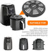 HEISENLIN Air Fryer Replacement Parts Crisper Plate for Ninja Air Fryers Foodi, 8.2 inch 4QT Premium Round air Fryer Tray Grill Pan Plate Accessories with Rubber Feet for Ninja, Dishwasher Safe