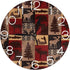 Rustic Lodge Bear Moose Deer Wall Clock Silent Non-Ticking 10 Inch Round Wall Clock Home Decor Clock Art for Living Room Kitchen Bedroom