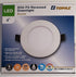 Topaz Lighting 70902, (Replaces Item 77229) 9 Watt 4 Inch Round LED Slim Fit Recessed Downlight, 3000K Half Inch Profile, 530 Lumens, 90 CRI, Snaps Into Ceiling, No Lighting Can Needed