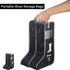 Satisfounder Portable Boot Storage Bags Dust Proof Shoe Bags for Storage,2 Pair Zippered Tall Boots Organizer Protector Bag with Handle for Home and Travel (Black)