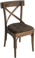 Klear Vu Omega Gripper Tufted Furniture Safe Non-Slip Dining Chair Cushion, Chestnut, 4-Pack