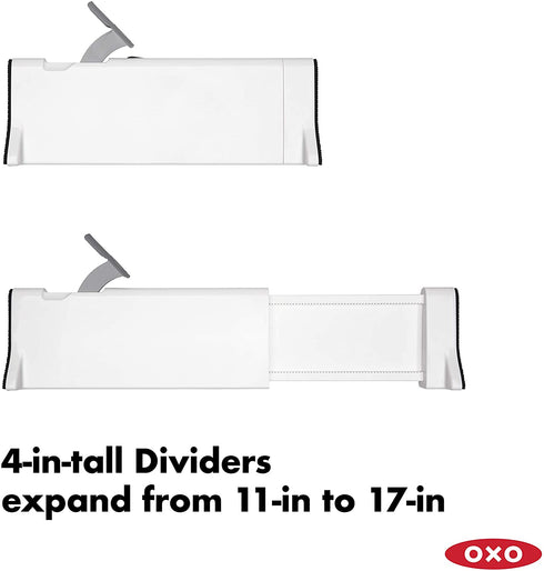 OXO Good Grips Expandable Dresser Drawer Divider - 2 Pack