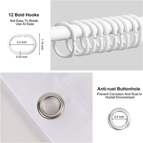 Butterfly Fabric Shower Curtain for Bathroom, 72 x72 inch Machine Washable Shower Curtains with 12 Hooks, Waterproof Hotel Quality Weighted Hem Bath Decorations Curtain Set for Bathroom D©cor