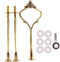 5 Sets 3 Tier Ceramic Cake Plate Stand Handle fittings/ Cupcake Stand Tower/ Dessert Stand/ Party Pastry Serving Platter/ Food Display Stand (gold crown)