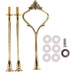5 Sets 3 Tier Ceramic Cake Plate Stand Handle fittings/ Cupcake Stand Tower/ Dessert Stand/ Party Pastry Serving Platter/ Food Display Stand (gold crown)