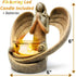 OakiWay Memorial Gifts Angel Figurines Tealight Candle Holder, Sympathy Gifts for Loss of Loved One, W/ Flickering Led Candle, Bereavement, Grief, Funeral, Remembrance, Memory Home Decorations