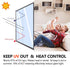 One Way Mirror Window Film?Black-Silver 35.4In x 6.56Ft?, WochiTV Daytime Privacy Window Tint for Home, UV Light Blocking Reflective Heat Control Glass Solar Film Non Adhesive Removable Static Cling