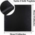 Aneco 24 Pieces Satin Napkin Square 20 x 20 Inches Dinner Napkins Weddings Party Napkin Soft Table Napkins for Romantic Weddings Party Dinner Decoration (Black)