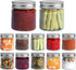 ComSaf Mason Jars with Airtight Metal Regular Lids(8oz/250ml), Sealed Clear Glass Canning Jars with Wide Mouth for Spices, Honey, Jam, Jelly, Ideal for Wedding Favors, Baby Shower Favors, Set of 12