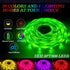55ft/16M LED Light Strip RGB MengZi Soft Rope Lights 5050 SMD 480 LEDs Non Waterproof 16 Meters Tape Light with 44 Keys IR Wireless Remote Control and 24V Power Adapter for Indoor Outdoor