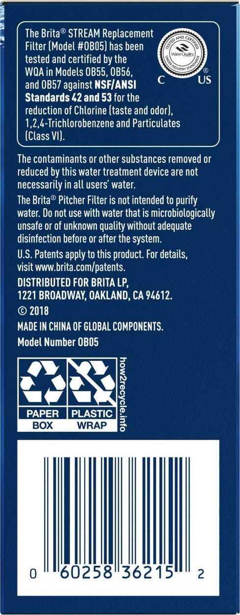 Brita Stream Filters, 3 Count (Pack of 1), Grey
