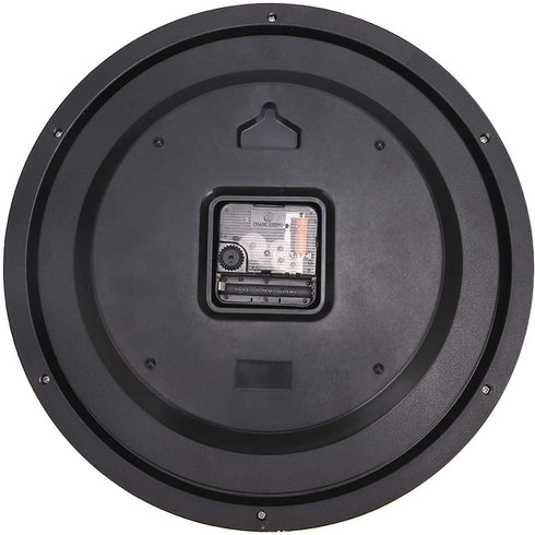 Lafocuse Black Wall Clock Glow in Dark Non Ticking Silent with Luminous Tick Mark Garage Design Quarz Clocks for Living Room Bedrooms 12 Inch