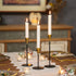 Romadedi Candlestick Holders for Taper Candle - Set of 3 Gold and Black Decorative Candle Stick Holder for Home Mantel Dinning Table Christmas Wedding Centerpiece Decorations, 5.8/8/8.8™™ Tall