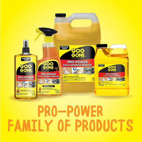 Goo Gone Pro-Power Spray Gel Adhesive Remover - 24 Ounce (2 Pack) - Surface Safe, Great Cleaner, No Harsh Odors, Removes Stickers, Can Be Used On Tools