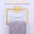 Hand Towel Holder Brushed Gold, Angle Simple SUS304 Stainless Steel Square Towel Ring, Bathroom Towel Hanger for Wall, 7.09-Inch