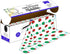 Red and Green Snow Flake Holiday Premium Disposable Plastic Picnic Tablecloth on a Roll 54 Inch. x 100 Ft. with Self Cutter Box, Decorative Table Cover by Grandipity